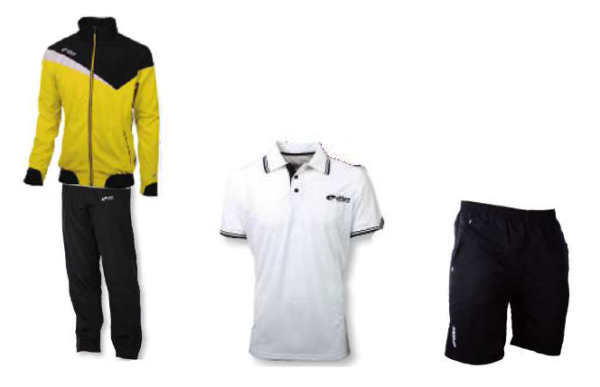 Survêtement : 47,90€ Polo: 22,90€ Bermuda: 15€ Personnalisation avec le prénom:  2€ par vêtement (survêtement ou polo)